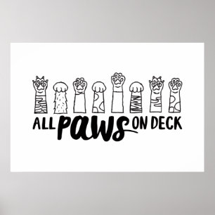 Poster Todas as patas no Deck-Vert Famoso Cachorro Cachor