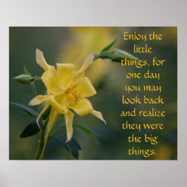 Pôster Todas as pequenas coisas flores amarelas