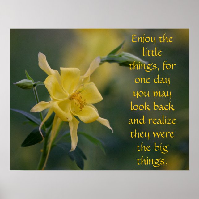 Pôster Todas as pequenas coisas flores amarelas (Frente)