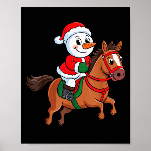 Poster Toddler Crianças Boneco de Neve Chapéu de Papai No