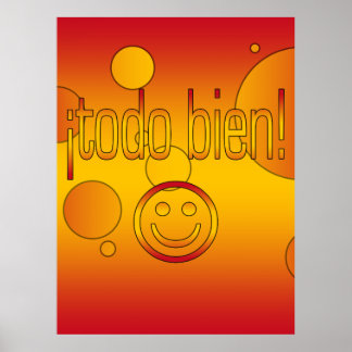 Poster Todo Bien! Espanha Sinalizador Cores Pop