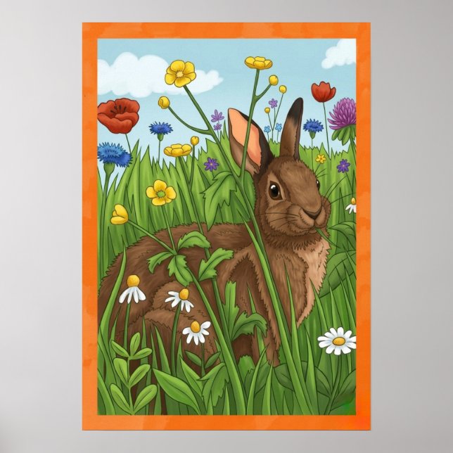 Poster Todo Coelhinho Ama Flores (Frente)