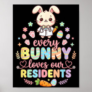 Poster Todo coelho ama residentes enfermeira de Páscoa cu