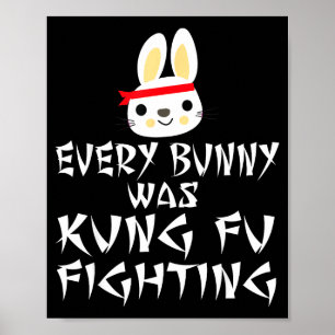 Poster Todo coelho estava lutando kung fu divertido pasco