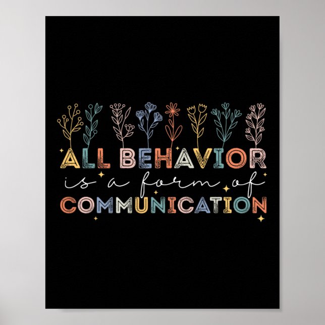 Poster Todo Comportamento É Uma Forma De Autismo Comunica (Frente)