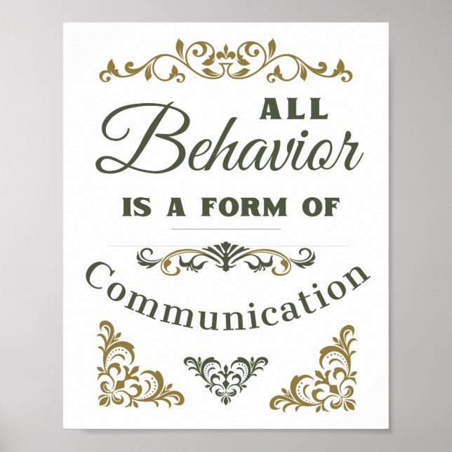 Poster Todo Comportamento É Uma Forma De Comunicação (Frente)
