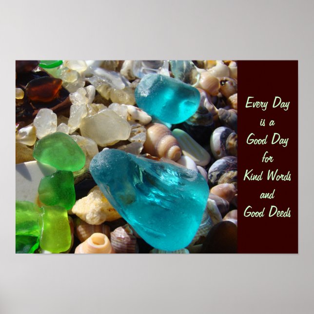 Poster Todo Dia Palavras bonitas Palavras Boas Ações Arte (Frente)