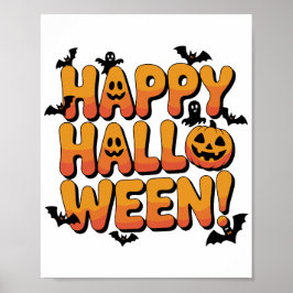 Poster Todo grande Halloween começa com um sorriso e uma