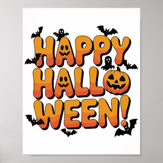 Poster Todo grande Halloween começa com um sorriso e uma