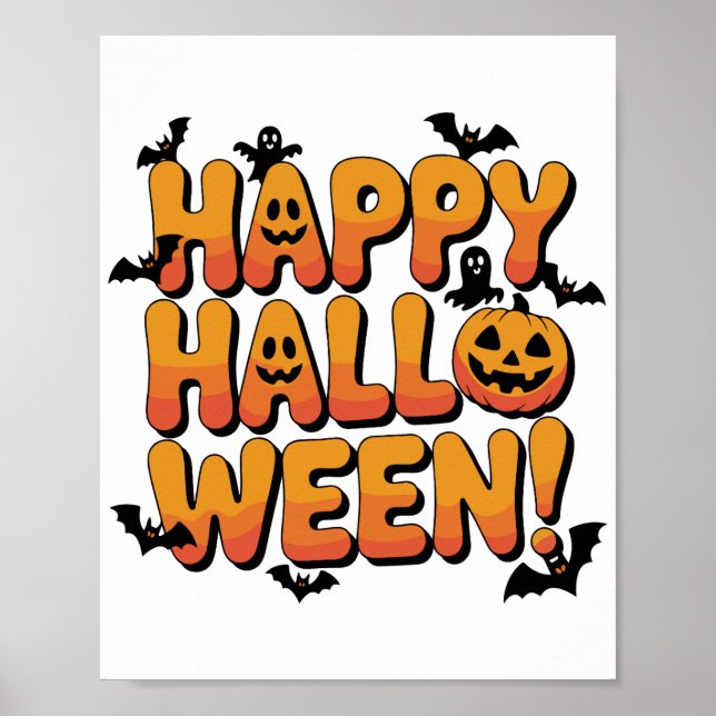 Poster Todo grande Halloween começa com um sorriso e uma  (Frente)