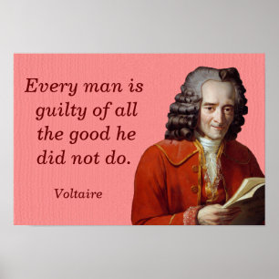Poster Todo homem culpado — Voltaire