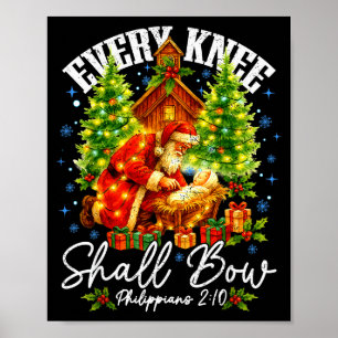 Poster Todo Joelho Se Dobrará Cena de Natal do Papai Noel