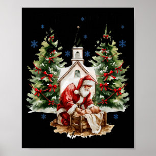 Poster Todo Joelho Se Dobrará Religioso Natal Santa Crist