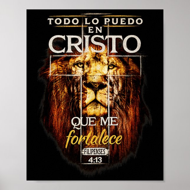 Poster Todo Lo Puedo En Cristo Filipenses 4_13 Spanish Ch (Frente)