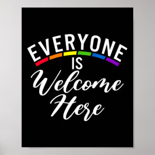 Poster Todo Mundo É Bem-Vindo Aqui O Orgulho Gay de Lésbi