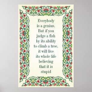 Pôster Todo mundo é um gênio. Mas se você julgar um peixe