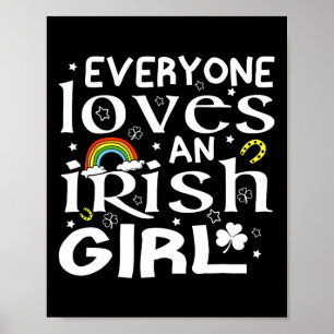 Poster Todos Amam Uma Garota Irlandesa Dia De São Patríci
