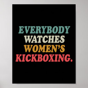 Poster Todos Assistem ao Kickboxing Feminino 