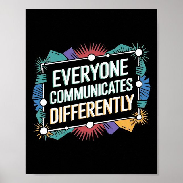 Poster Todos Comunicam de Maneira Diferente Conscientizaç (Frente)