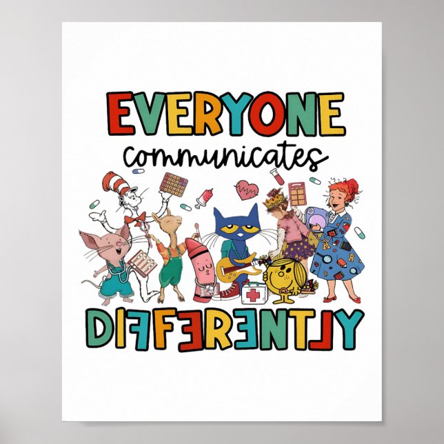 Poster Todos Comunicam de Maneira Diferente Livro Diverti (Frente)
