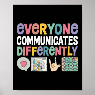 Poster Todos Comunicam Diferentemente Educação Especial