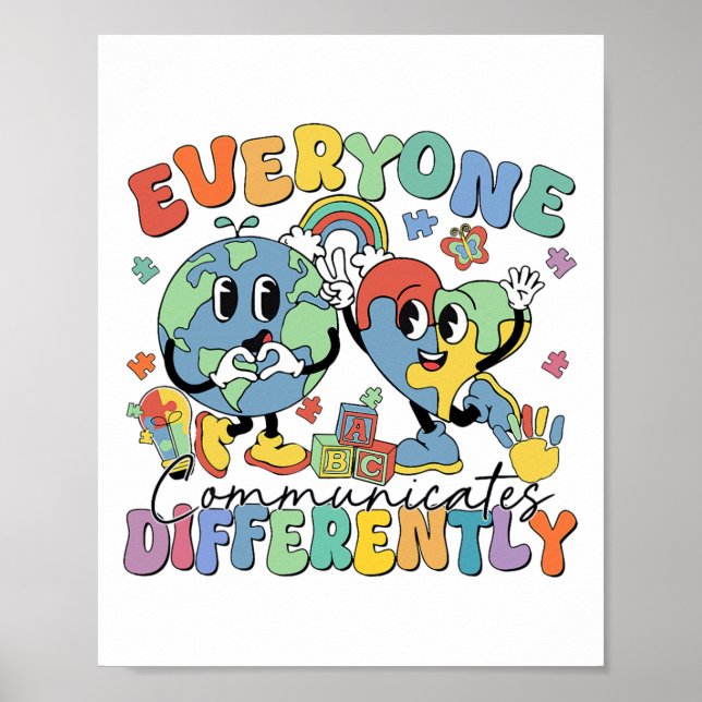 Poster Todos Comunicam Diferentes Autismo 1 de Fala (Frente)