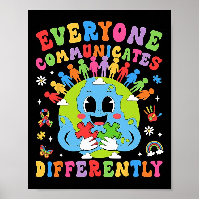 Poster Todos Comunicam Diferentes Discursos Autismo (Frente)