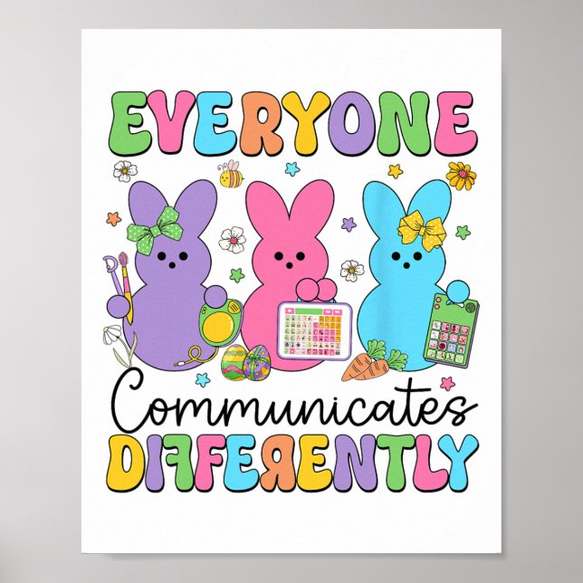Poster Todos Comunicam Diferentes Fala De Páscoa (Frente)