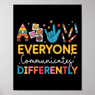 Poster Todos Comunicam Diferentes Velocidades De Autismo