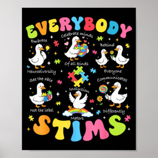 Poster Todos Estimulam Professor de Educação Especial Aut