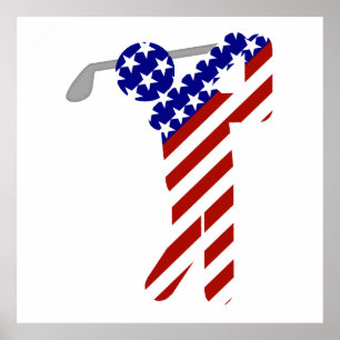 Pôster Todos Golfistas Americanos - Golfe Mens