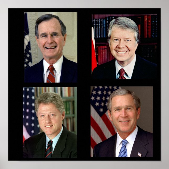 Poster Todos Juntos/George H. W. Bush/Bill Clinton (Frente)