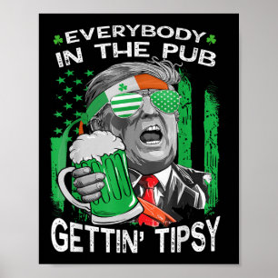 Poster Todos Na Pub Pegando Ruas Engraçadas Tipsy