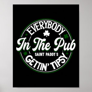Poster Todos no Pub Ficam Bêbados no Dia de São Patrício