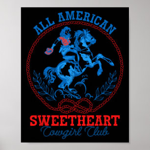 Poster Todos Os American Cowgirl Sweetheart Club 4 De Jul
