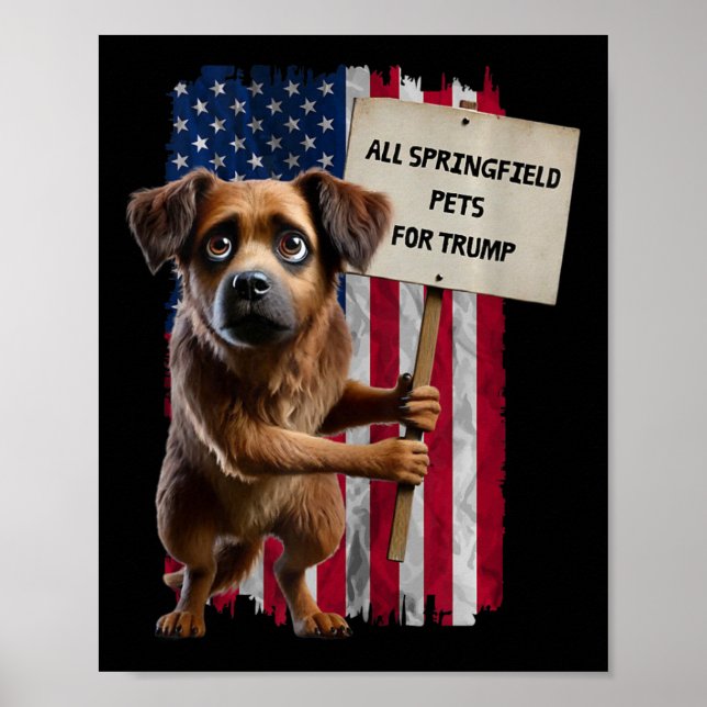 Poster Todos Os Animais De Springfield Para Trump Que Com (Frente)