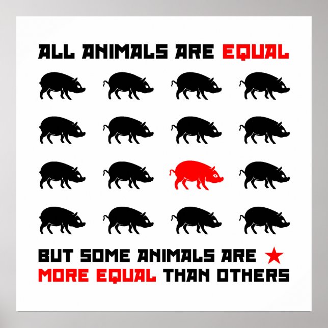 Poster Todos os animais são iguais 2 (Frente)