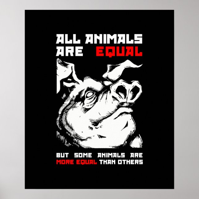 Poster Todos os animais são iguais a 1 (Frente)