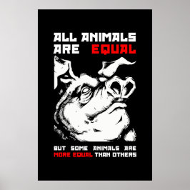 Poster Todos os animais são iguais a 1