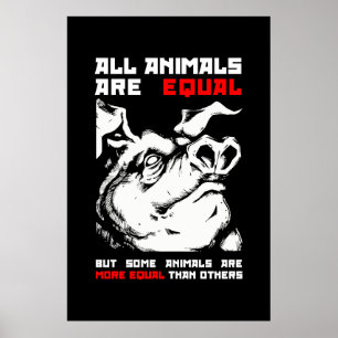 Poster Todos os animais são iguais a 1