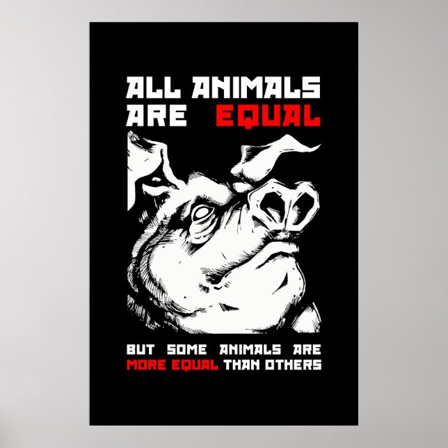 Poster Todos os animais são iguais a 1 (Frente)