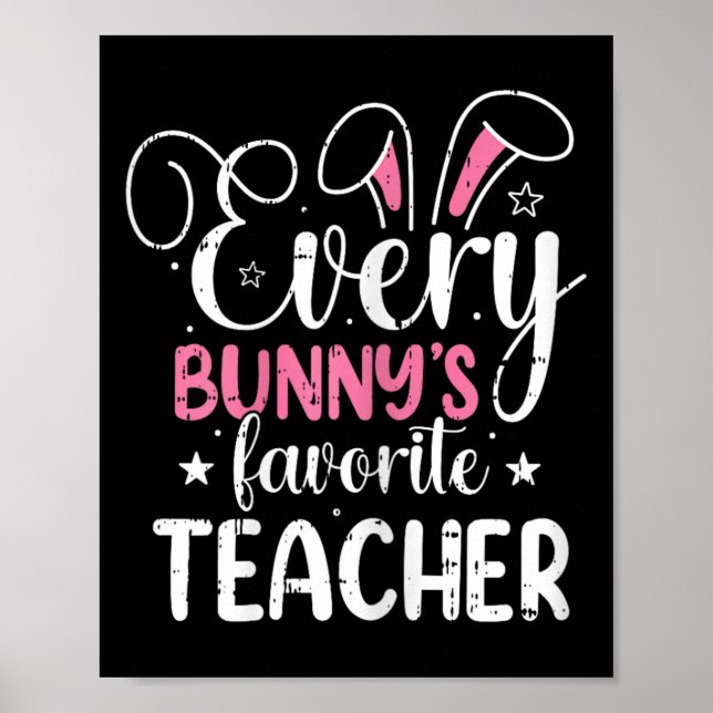 Poster Todos os Bunnys Favoritos Professores Páscoa Engra (Frente)