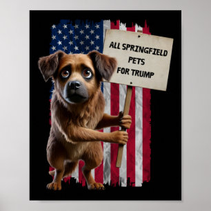 Poster Todos Os Cachorros De Springfield Para Trump Eles 