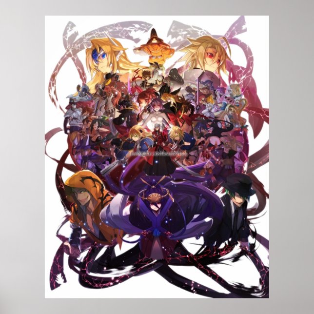 Poster Todos os Caracteres Blazblue (Frente)