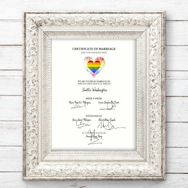 Poster Todos os certificados de casamento LGBT Orgulho Ar (Criador carregado)