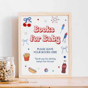 Poster Todos os Livros American Girl para Chás de Bebê pa