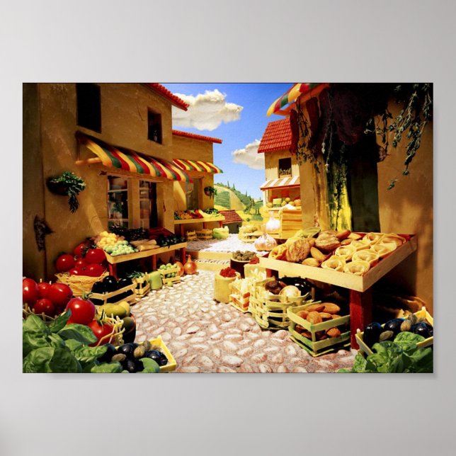 Poster Todos os mercados de Comida (Frente)