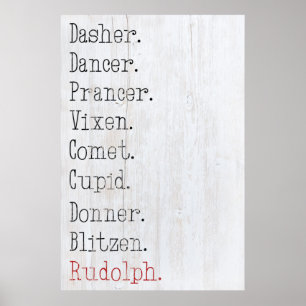 Poster Todos Os Papais noeis Reindeer