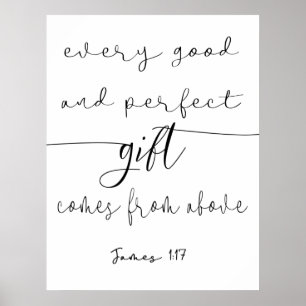 Poster Todos os presentes bons e perfeitos James 1:17