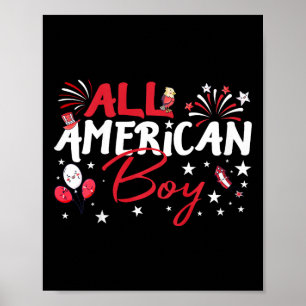 Poster Todos Os Rapazes Americanos Pelo Dia da Independên